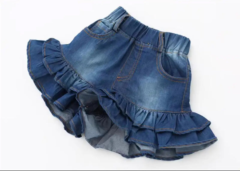 Dark Denim Skorts