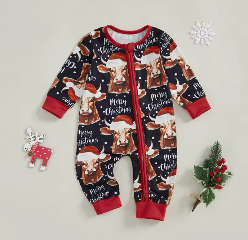 Santa Cows Romper