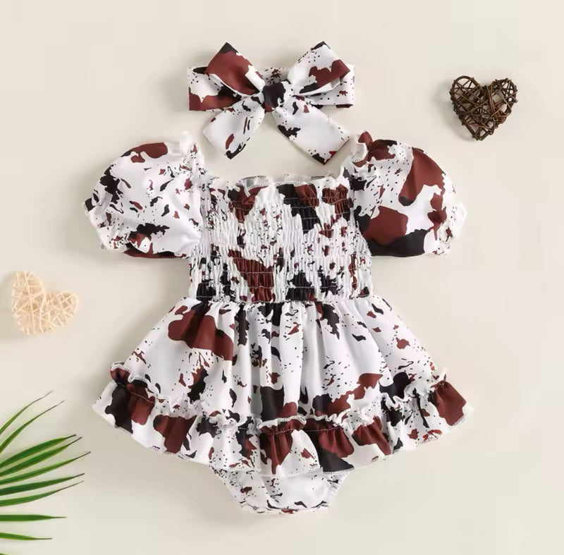 Cowprint Onesie